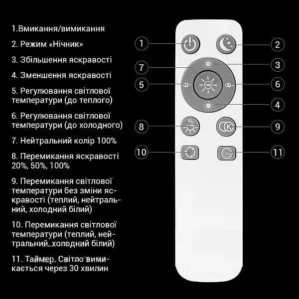 Світильник світлодіодний Biom SMART SML-R43-50/2 3000-6000K 50Вт с д/у (📌 00-00023841-BIOM[2996]) фото