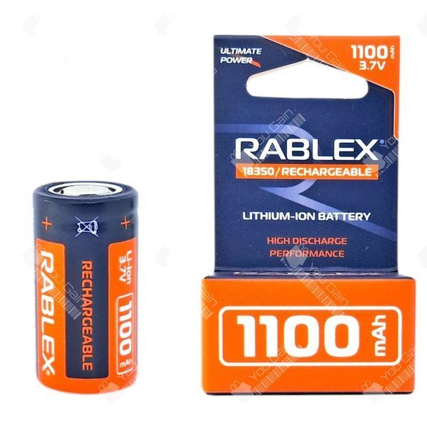 Акумулятор 18350 Li-Ion 1100 мАг RABLEX (📌 02037s | Б2Я99) фото
