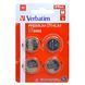 Батарейка CR2032 Verbatim Premium Lithium (4 штуки) 02227 |0428 Б2Я18 фото 2