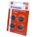 Батарейка CR2032 Verbatim Premium Lithium (4 штуки) 02227 |0428 Б2Я18 фото 1