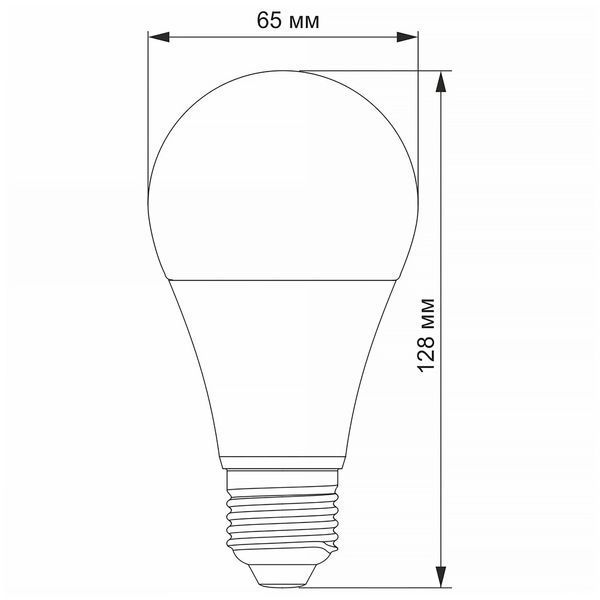 LED лампа TITANUM A65 15W E27 4100K