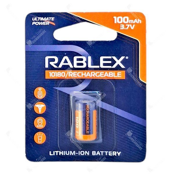 Акумулятор Rablex Li-Ion 10180 100 мА&middot;г (пакування 1 шт) (📌 02038s |) фото