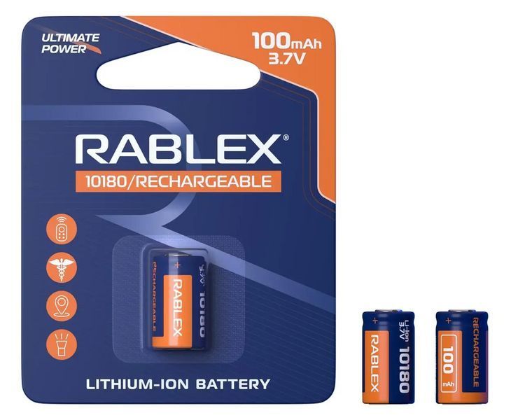 Акумулятор Rablex Li-Ion 10180 100 мА&middot;г (пакування 1 шт) (📌 02038s |) фото