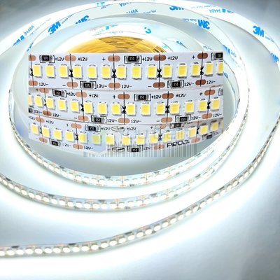 Світлодіодна LED стрічка PROLUM™ 12V SMD2835 SAMSUNG 240 шт/м IP20 Series "SG", Білий (5500-6000К) 1 метр 1659 H C |320112 фото