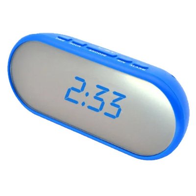 Годинник VST-712Y-5, синій корпус, індикація синього кольору, живлення від USB 0852-HLF |6 фото