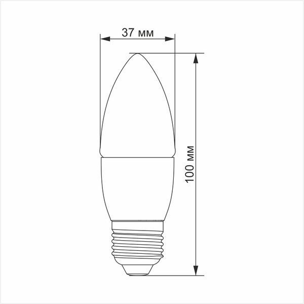 LED лампа TITANUM C37 6W E27 4100K