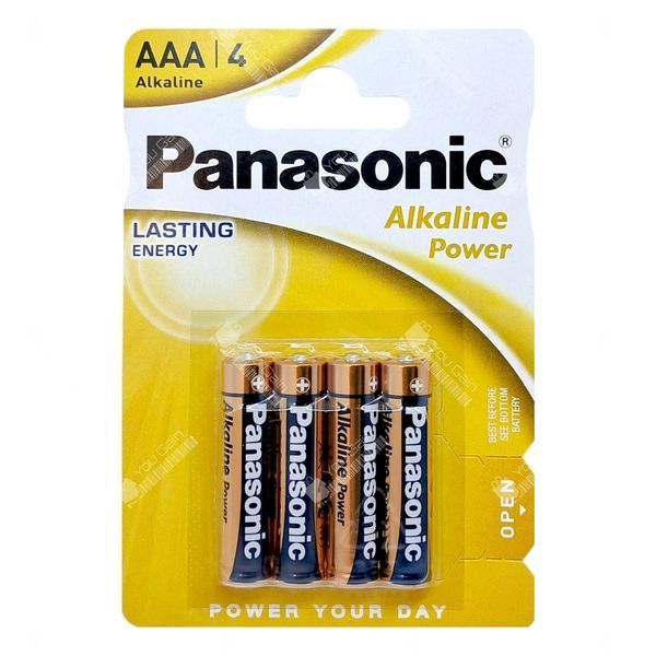 Батарейки лужні Panasonic Alkalie Power AAA (LR03) (пакування 4 штуки) (📌 02222s |0132) фото