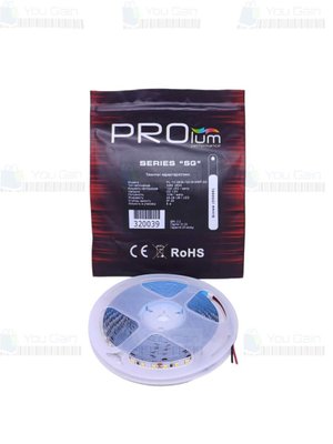 Світлодіодна LED стрічка PROLUM™ 12V SMD2835 SAMSUNG 120 шт/м IP20 Series "SG", Білий (5500-6000К) 1 метр 1613 H C |320039 фото