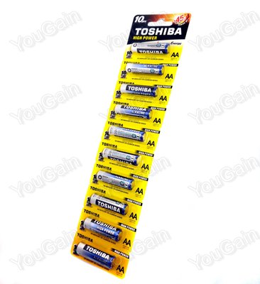 Батарейка TOSHIBA High Power Alkaline LR06 AA (1 батарейка) 1487 H C U |0932 фото