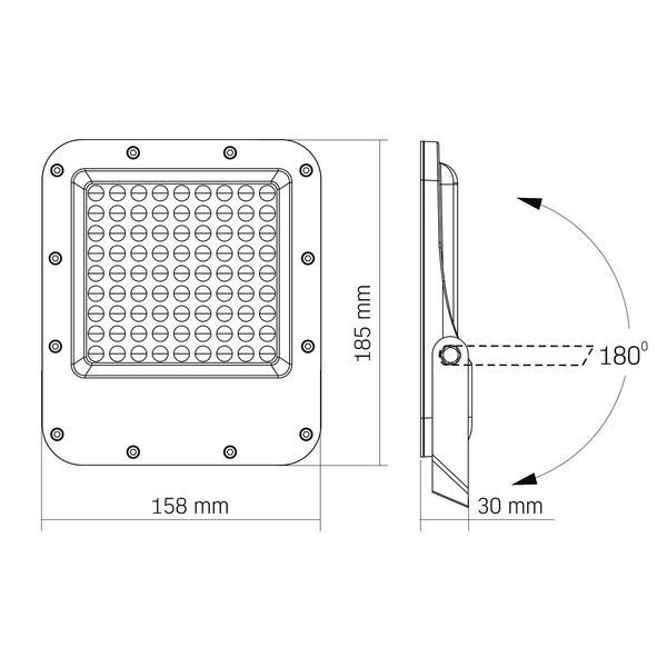 LED прожектор PREMIUM VIDEX F2 50W 5000K