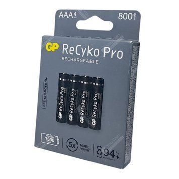 Акумулятори GP ReCyko 800 мАг NiMH AAA (HR03) (пакування 4 штуки)