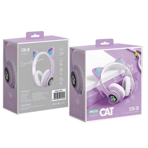 Беспроводные bluetooth наушники Cat STN-28, сиреневые (📌 01620s) фото