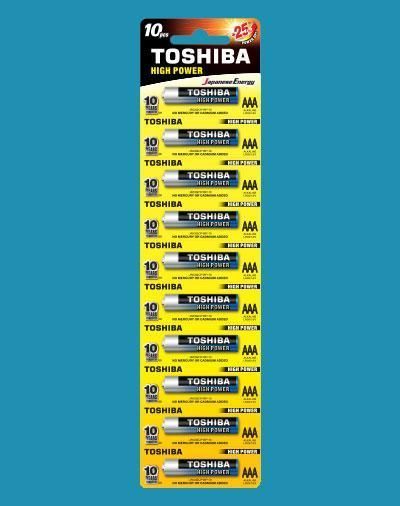 Батарейка TOSHIBA High Power Alkaline LR03 AAA (1 батарейка) (📌 01486s |0932) фото