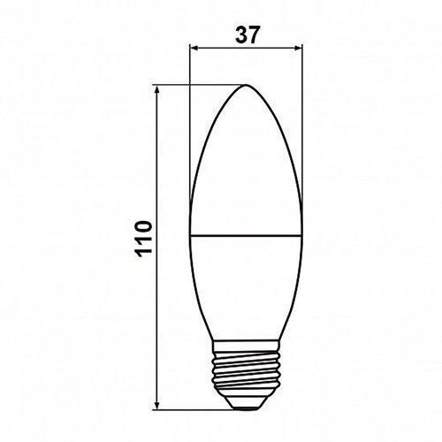 Свитлодеодная лампа Biom BT-568 C37 7W E27 4500К матовая