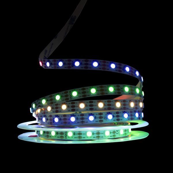 Світлодіодна LED стрічка PROLUM&trade; 5V; 5050\60; IP20; Series "SMART", RGB (Pixel Full Color) 5 метрів (📌 01970s |320053 Б2Я07) фото