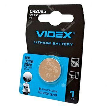 Батарейка літієва Videx CR2032 1шт BLISTER CARD (📌 02290s | Б2Я21) фото