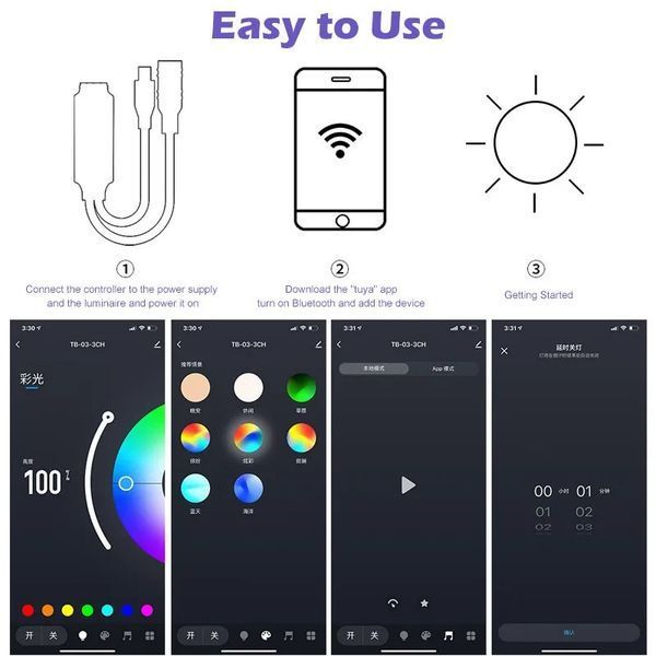 Контроллер PROLUM RGB; c пультом 24 кнопки IR; Mini; BLUETOOTH; TUYA; 6A; Series: HomeLink (📌 01973s | 404020 Б2Я98) фото