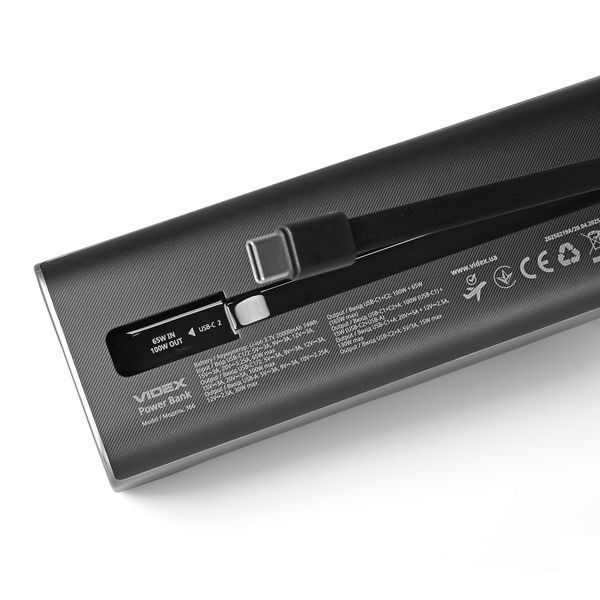 Павербанк 20000mAh VIDEX VPB-366 165W PD100W +Display (📌 02262s |) фото