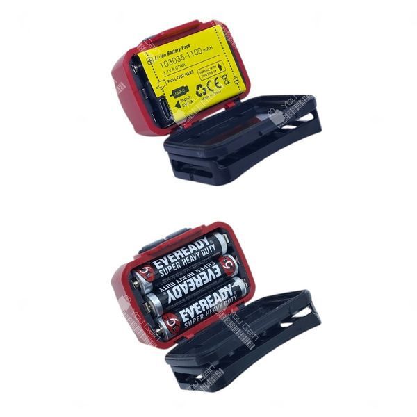Налобный фонарь RABLEX RB983 500Lm 3000K+6000К 2 XPG LED + RED, датчик движения, Li-Pol 1100mAh или 3хAAA, IP65, 5 режимов (📌 02300s | Б2Я25) фото