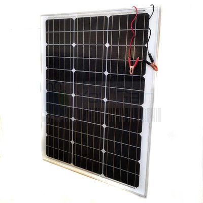 Сонячна панель 50 Вт Jarrett (монокристал) із затискачами під акумулятор 1476-HLF. фото