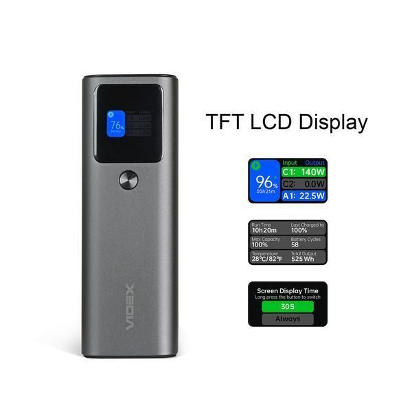 Повербанк 30000mAh VIDEX VPB-316 162W PD140W (📌 02261s |) фото