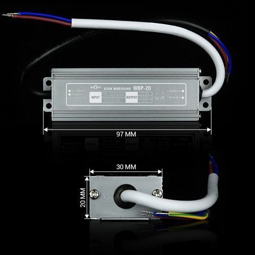 Блок живлення BIOM Professional DC12 20W WBP-20-12 1,7А герметичный (📌 00-00021213-BIOM[2783]) фото