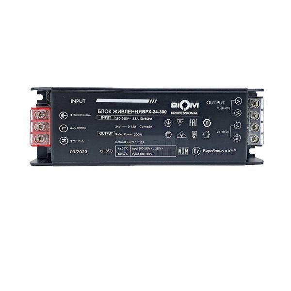 Импульсный блок питания BIOM Professional BPX-24-300 24В 300Вт 12А (📌 01643s |23394 Б2Я04) фото