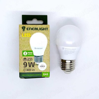 Лампа світлодіодна ENERLIGHT G45 9Вт 4100K E27 1219 H. фото