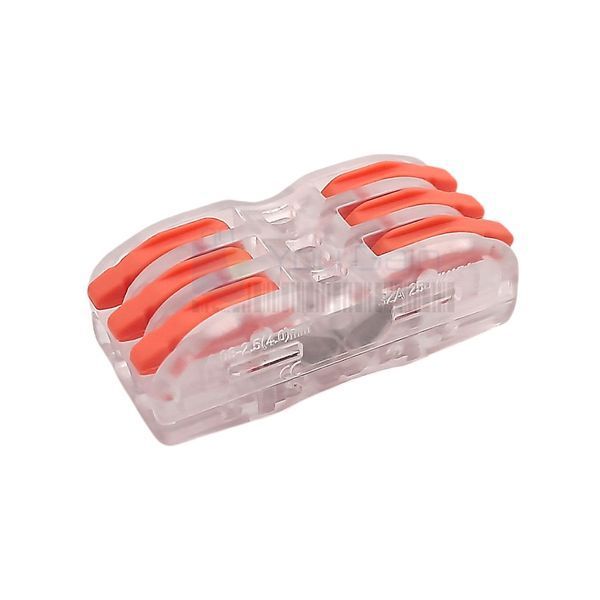 Клемма быстрого монтажа WT-F423 3 входа 3 выхода 32А 400В 0.08-4mm2 (📌 02026s |Б1Я50) фото