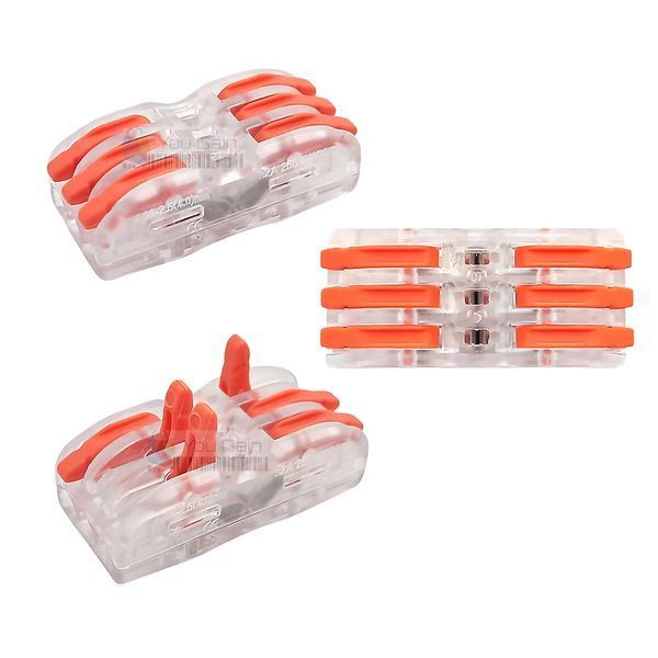 Клемма быстрого монтажа WT-F423 3 входа 3 выхода 32А 400В 0.08-4mm2 (📌 02026s |Б1Я50) фото