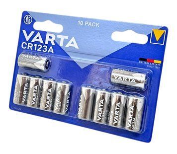 Батарейка литиевая VARTA CR123A (3V). Блистерная упаковка 10 штук (📌 02043s | 1234 Б2Я19) фото