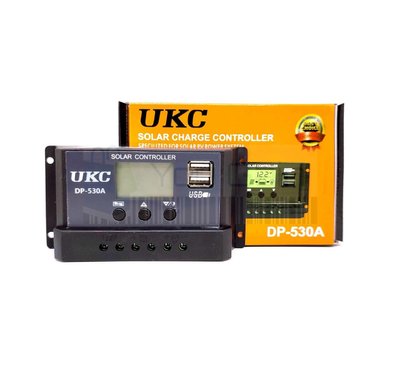 Контролер заряду для сонячних батарей 30А UKC DP-530A (PWM) 12/24 В, 2xUSB 1579 H С U фото