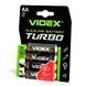 Батарейки щелочные для мощных устройств Videx Alkaline LR6/AA Turbo блистер 4 штуки 01958s | 1230 Б2П28 фото 4