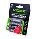 Батарейки щелочные для мощных устройств Videx Alkaline LR6/AA Turbo блистер 4 штуки 01958s | 1230 Б2П28 фото 1