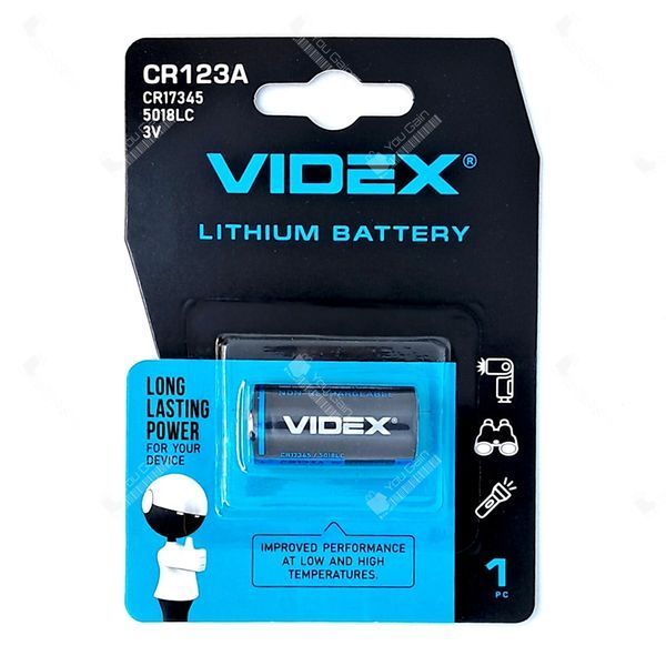 Батарейка литиевая Videx CR123 (3V) (📌 01543s |1129 Б2П08) фото