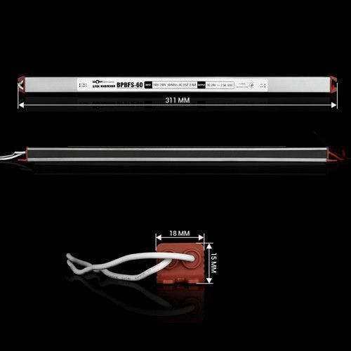 Блок живлення BIOM Professional DC24 60W BPBFS-60-24 2.5А stick герметичний (📌 00-00019654-BIOM[2602]) фото
