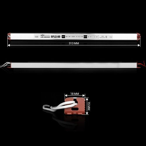 Блок питания BIOM Professional DC12 60W BPLS-60-12 5А stick (📌 00-00019662-BIOM[2610]) фото