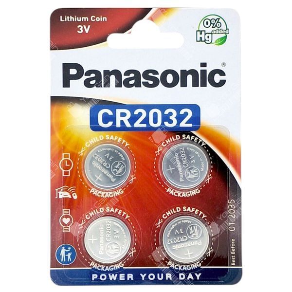 Батарейка Panasonic CR2032. (Пакування 4 штуки) (📌 02173s | Б2Я19) фото