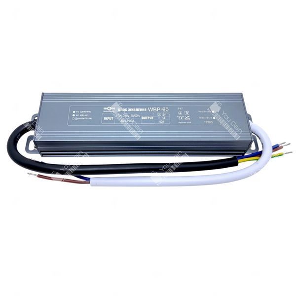 Блок живлення BIOM Professional DC12 60W WBP-60-12 5А герметичний (📌 02309s | 19663 Б2Я04) фото