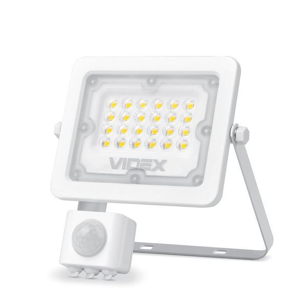 LED прожектор VIDEX F2e 10W 5000K с датчиком движения и освещенности