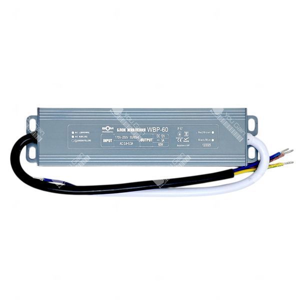 Блок живлення BIOM Professional DC12 60W WBP-60-12 5А герметичний (📌 02309s | 19663 Б2Я04) фото