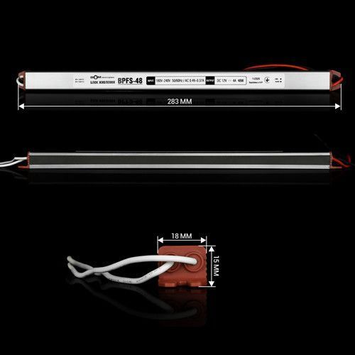 Импульсный блок питания BIOM Professional DC12 48W BPFS-48-12 4А stick (📌 00-00019657-BIOM[2605]) фото