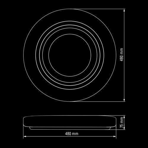 Светильник светодиодный Biom SMART SML-R11-80/2 3000-6000K 80Вт с пультом д/у (📌 00-00021022-BIOM[2946]) фото
