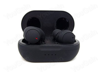 Бездротові Bluetooth-навушники TWS-08 5.0 з кейсом, Чорні 0806-HLF фото