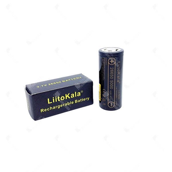 Аккумулятор 26650 Li-Ion 5000 мАч 20A LiitoKala Lii-50A (без защиты) (📌 01854s |Б2Я59) фото