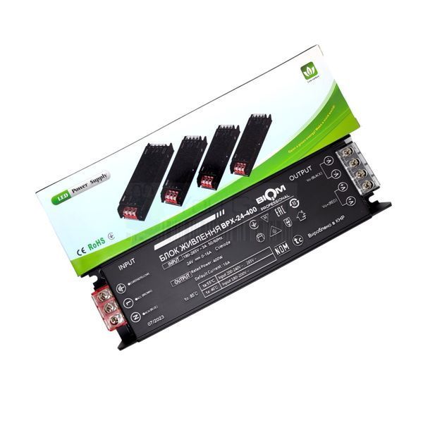 Імпульсний блок живлення BIOM Professional BPX-24-400 24В 400Вт 16.6А (📌 01627s |23395 Б2Я04) фото