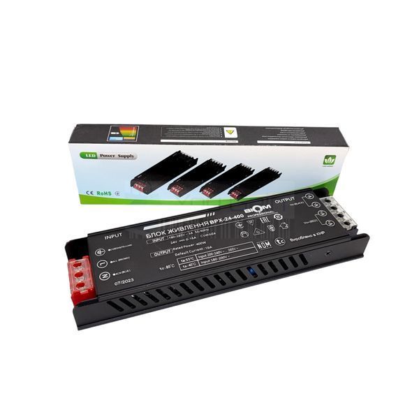 Імпульсний блок живлення BIOM Professional BPX-24-400 24В 400Вт 16.6А (📌 01627s |23395 Б2Я04) фото
