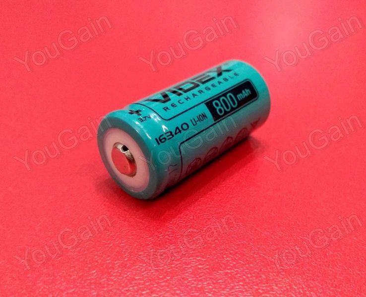 Акумулятор 16340 Li-Ion 800 мАч VIDEX (📌 00374s |Б2Я99) фото