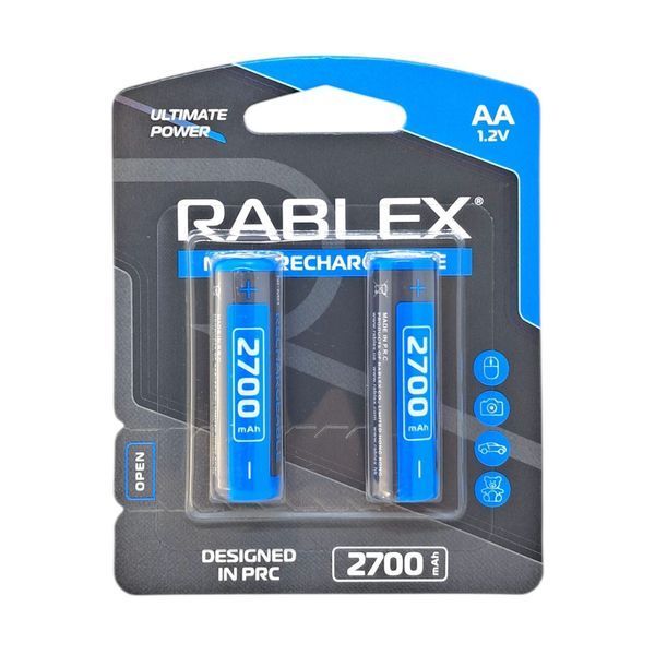 Акумулятор Ni-Mh AA 2700 мA/ч Rablex (упаковка 2 шт)