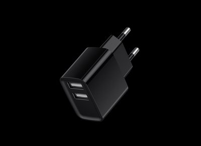 Зарядний пристрій HAVIT HV-H131P на 2 USB порти (5V/2.1 A). Чорний 1266-HLF+ фото